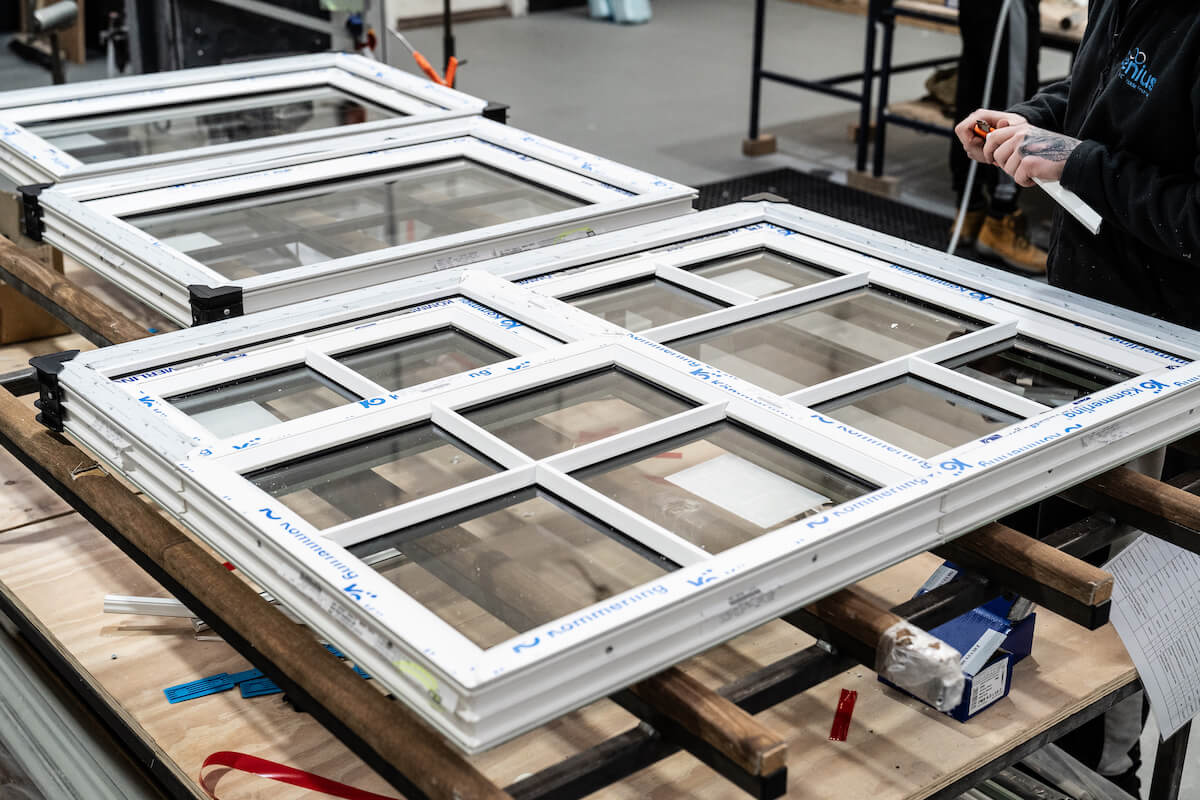 Genius' employee crafting some uPVC profiles