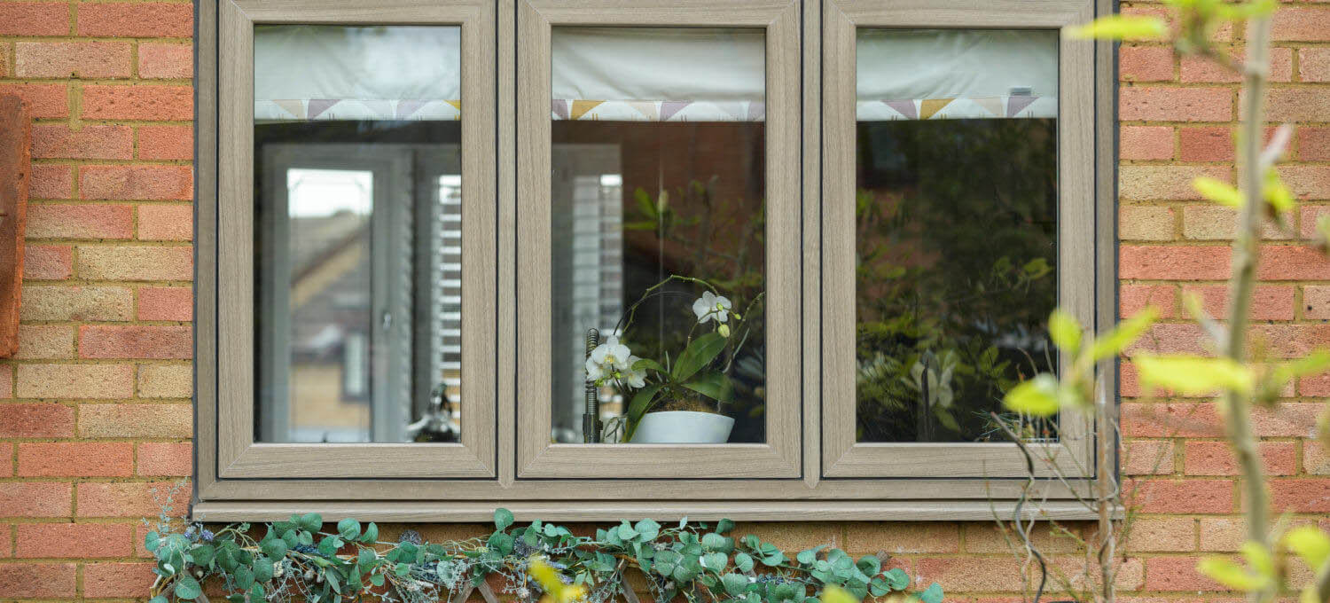 Brown uPVC window