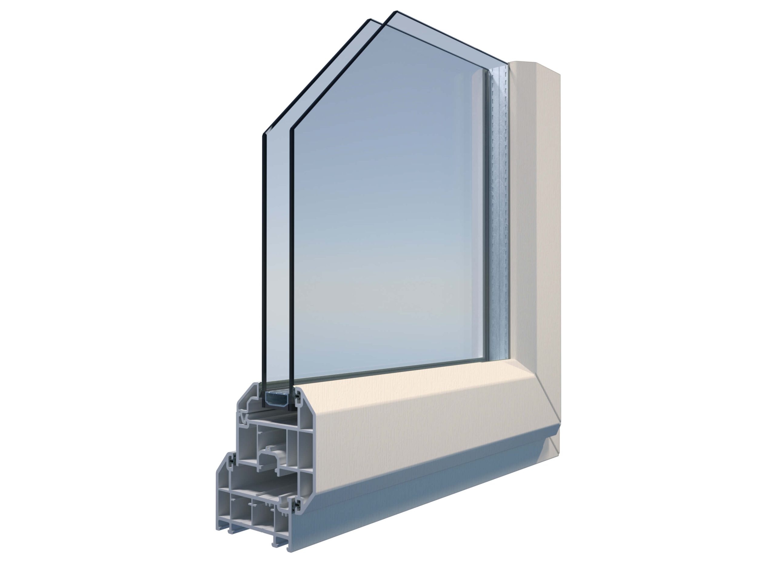 White uPVC profile