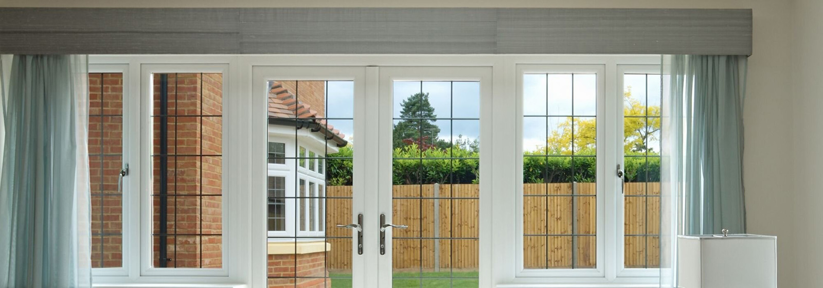 White uPVC french doors