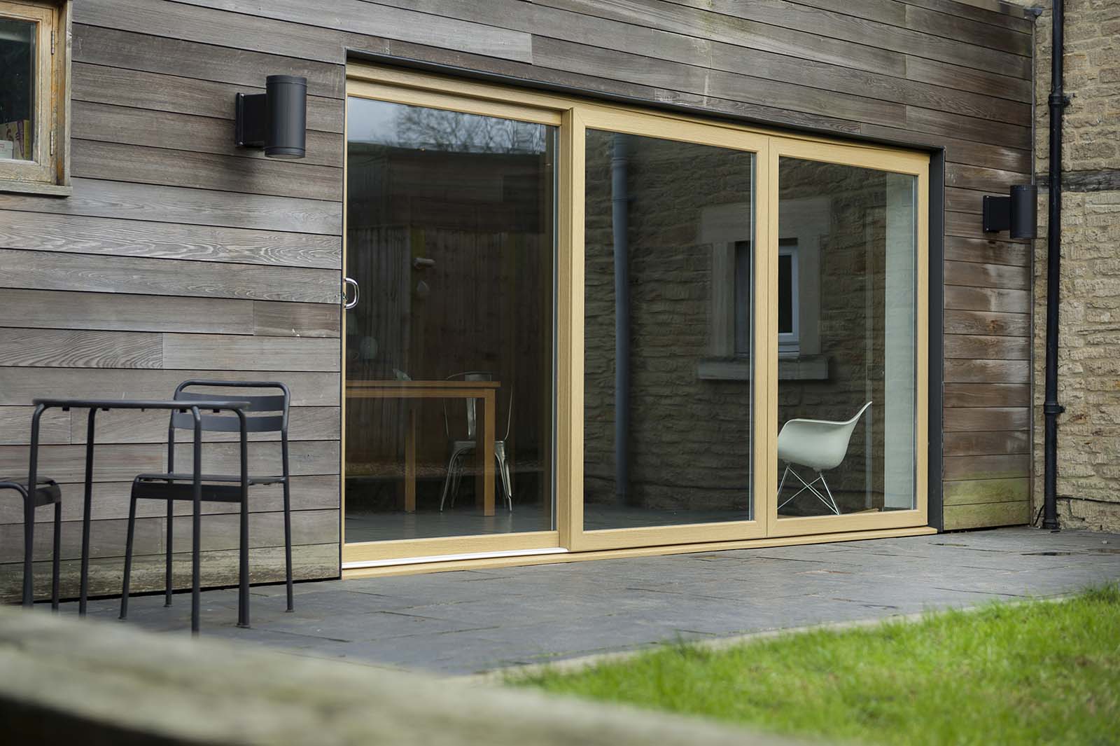 Light brown sliding door