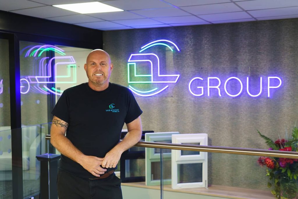 Damian Simpson MD of DL Window Systems stood in the DL Group Showroom
